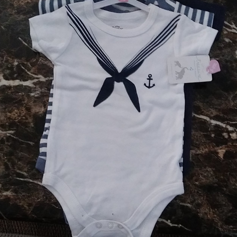 4/$20 NWT little treasure pk of 3 bodysuits